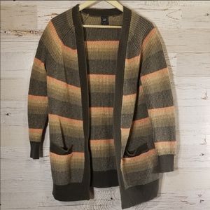 Gap heavy stripe cardigan sweater